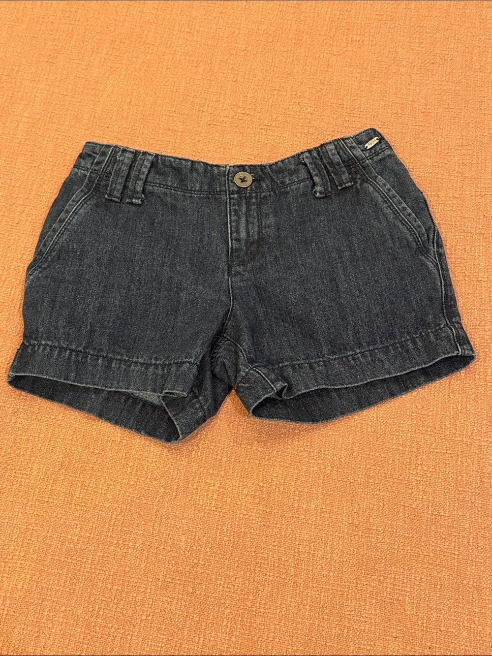 Dex XS dark blue Denim Women's Shorts W28-29” rise 8” inseam / length 3.5”